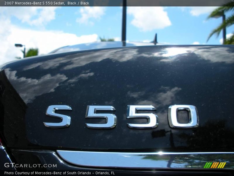 Black / Black 2007 Mercedes-Benz S 550 Sedan
