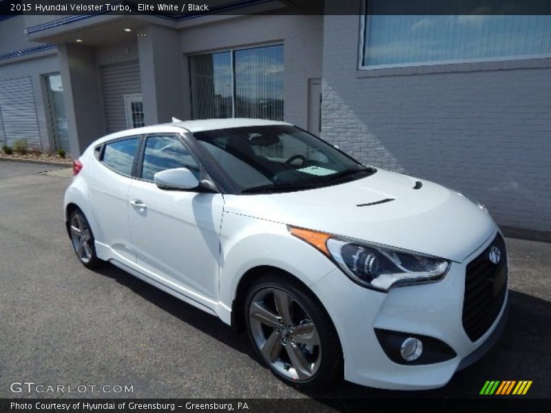 Elite White / Black 2015 Hyundai Veloster Turbo