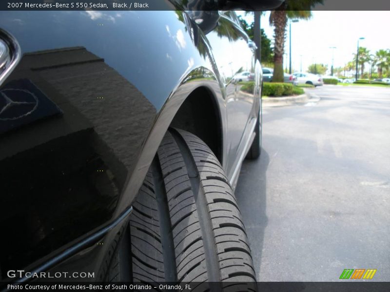 Black / Black 2007 Mercedes-Benz S 550 Sedan