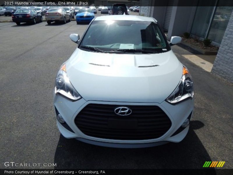 Elite White / Black 2015 Hyundai Veloster Turbo