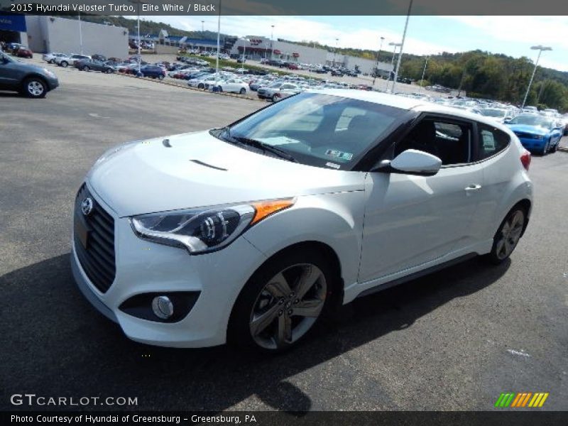 Elite White / Black 2015 Hyundai Veloster Turbo