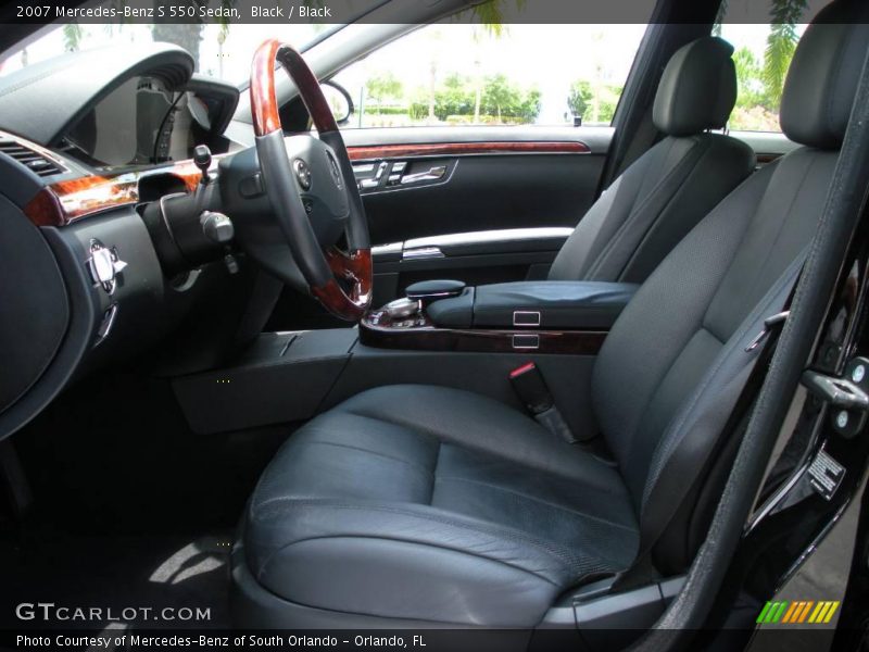 Black / Black 2007 Mercedes-Benz S 550 Sedan