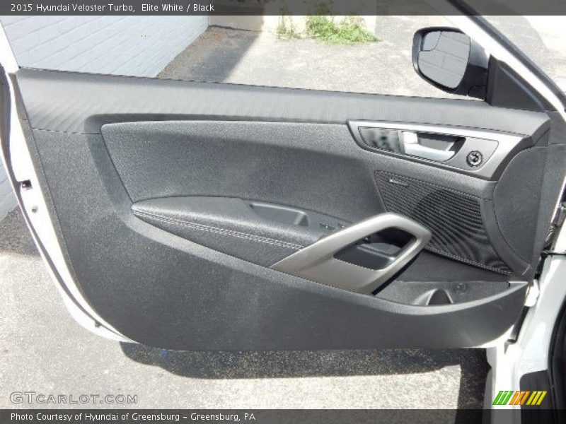 Elite White / Black 2015 Hyundai Veloster Turbo