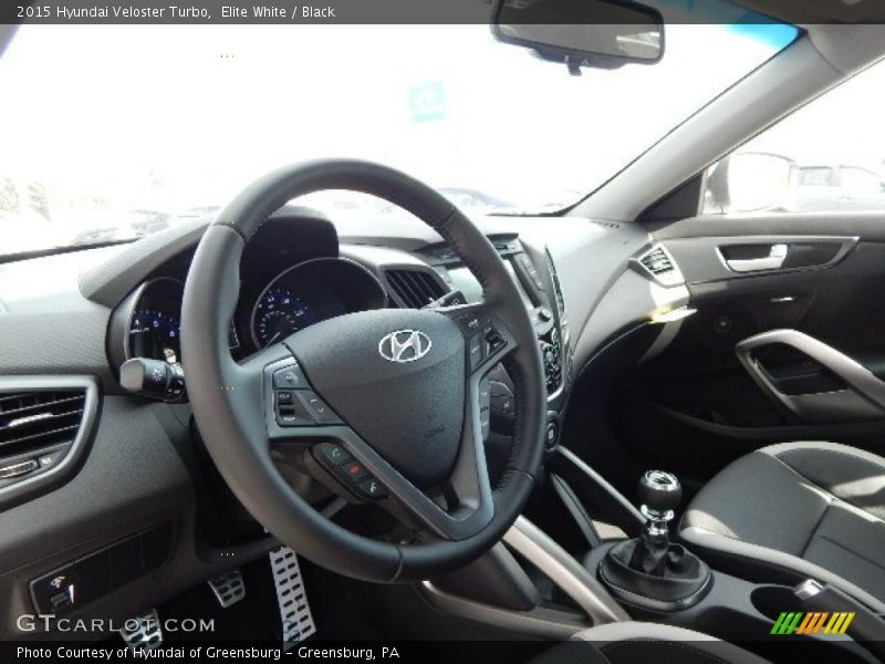 Elite White / Black 2015 Hyundai Veloster Turbo