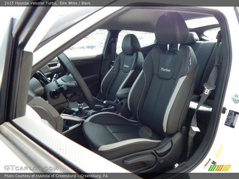 Elite White / Black 2015 Hyundai Veloster Turbo