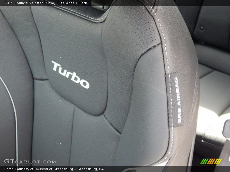 Elite White / Black 2015 Hyundai Veloster Turbo
