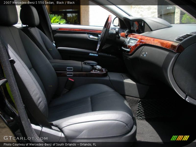 Black / Black 2007 Mercedes-Benz S 550 Sedan