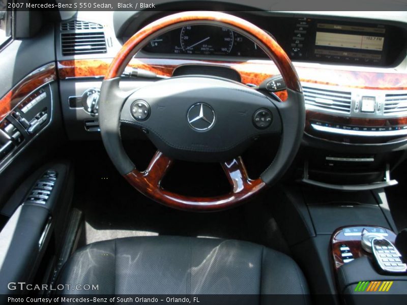 Black / Black 2007 Mercedes-Benz S 550 Sedan