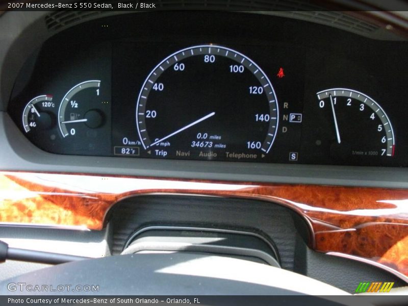 Black / Black 2007 Mercedes-Benz S 550 Sedan