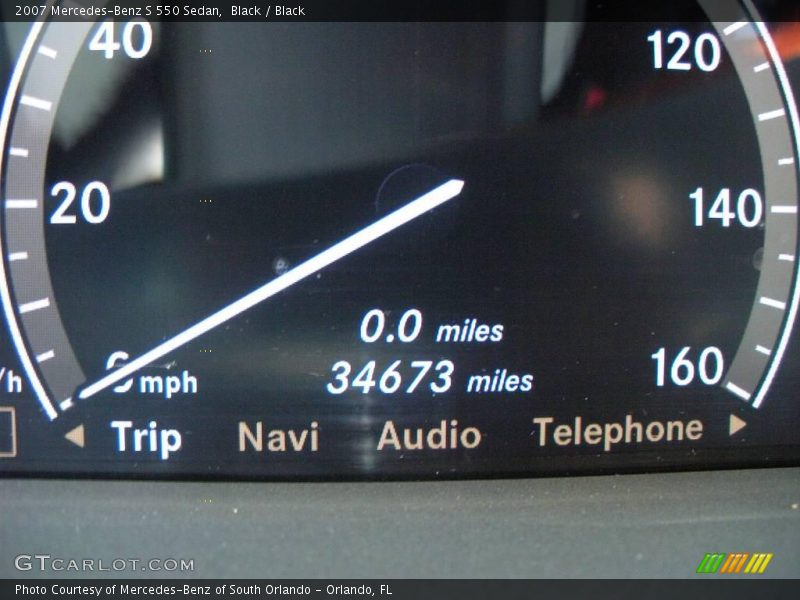 Black / Black 2007 Mercedes-Benz S 550 Sedan