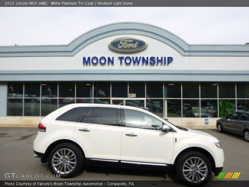 White Platinum Tri-Coat / Medium Light Stone 2013 Lincoln MKX AWD