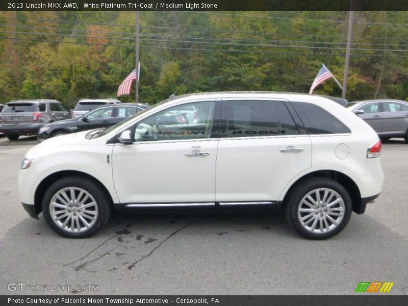 White Platinum Tri-Coat / Medium Light Stone 2013 Lincoln MKX AWD