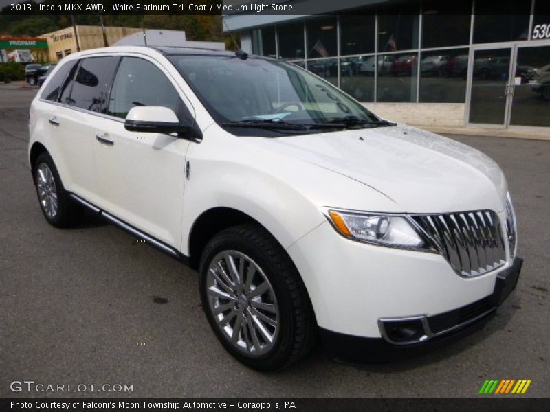 White Platinum Tri-Coat / Medium Light Stone 2013 Lincoln MKX AWD