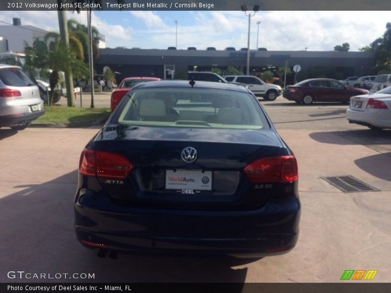 Tempest Blue Metallic / Cornsilk Beige 2012 Volkswagen Jetta SE Sedan