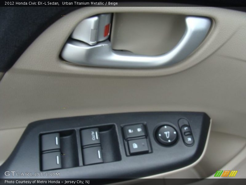 Urban Titanium Metallic / Beige 2012 Honda Civic EX-L Sedan
