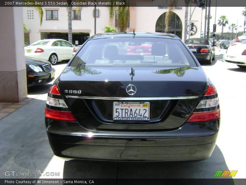 Obsidian Black Metallic / Black 2007 Mercedes-Benz S 550 Sedan