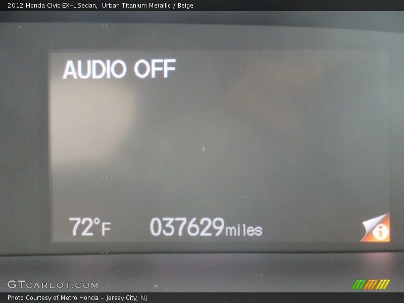 Urban Titanium Metallic / Beige 2012 Honda Civic EX-L Sedan