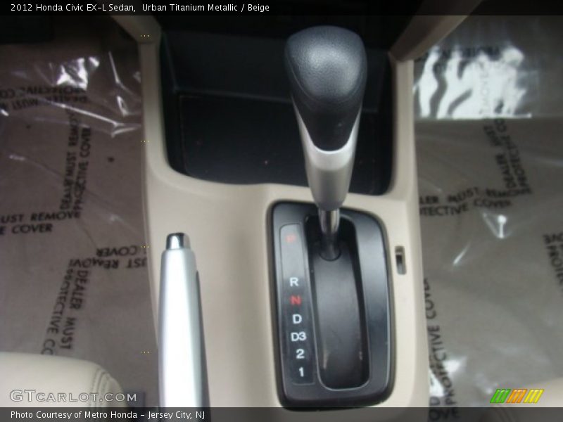 Urban Titanium Metallic / Beige 2012 Honda Civic EX-L Sedan