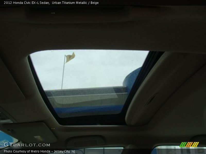 Urban Titanium Metallic / Beige 2012 Honda Civic EX-L Sedan