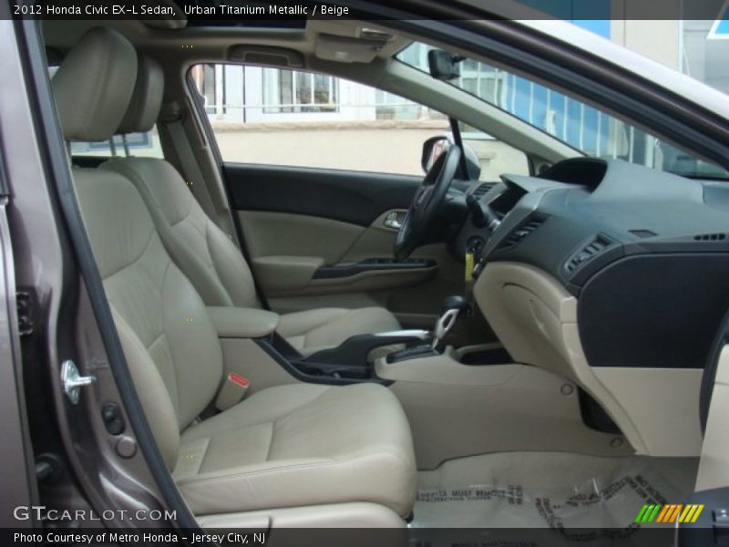 Urban Titanium Metallic / Beige 2012 Honda Civic EX-L Sedan