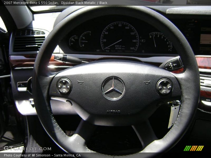Obsidian Black Metallic / Black 2007 Mercedes-Benz S 550 Sedan