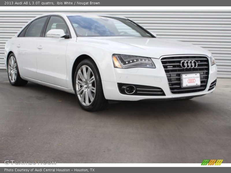 Ibis White / Nougat Brown 2013 Audi A8 L 3.0T quattro