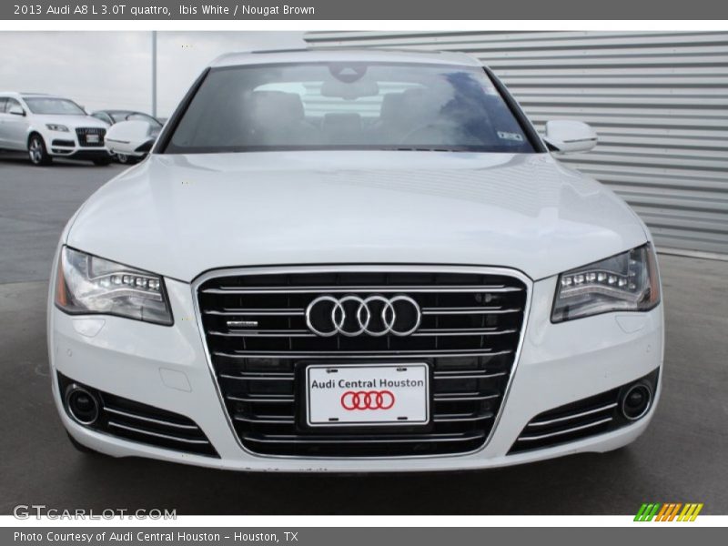 Ibis White / Nougat Brown 2013 Audi A8 L 3.0T quattro