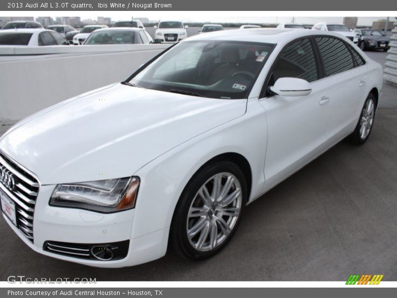 Ibis White / Nougat Brown 2013 Audi A8 L 3.0T quattro