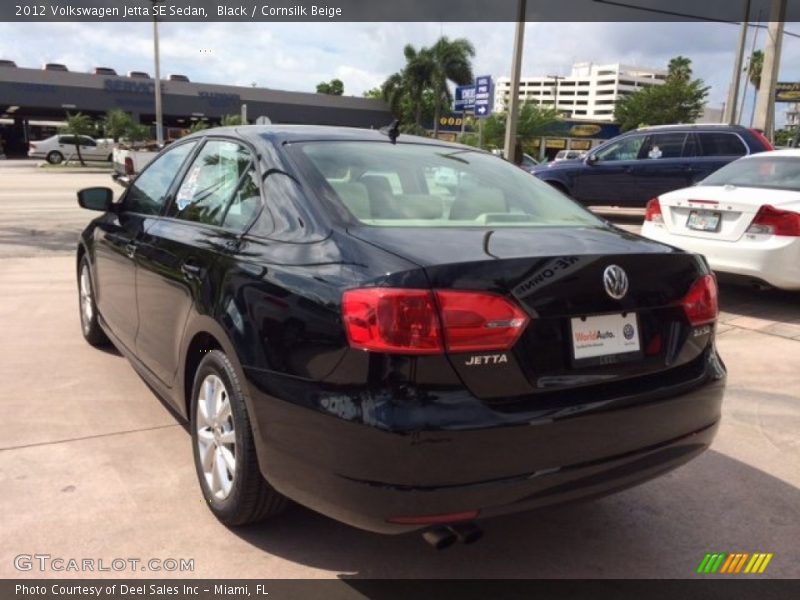 Black / Cornsilk Beige 2012 Volkswagen Jetta SE Sedan