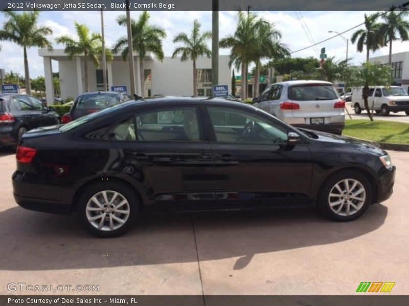 Black / Cornsilk Beige 2012 Volkswagen Jetta SE Sedan