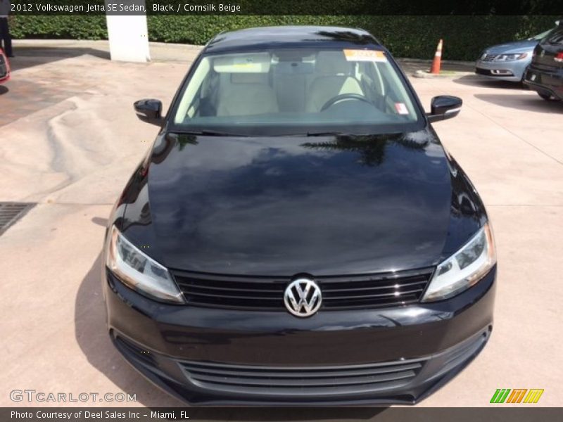 Black / Cornsilk Beige 2012 Volkswagen Jetta SE Sedan