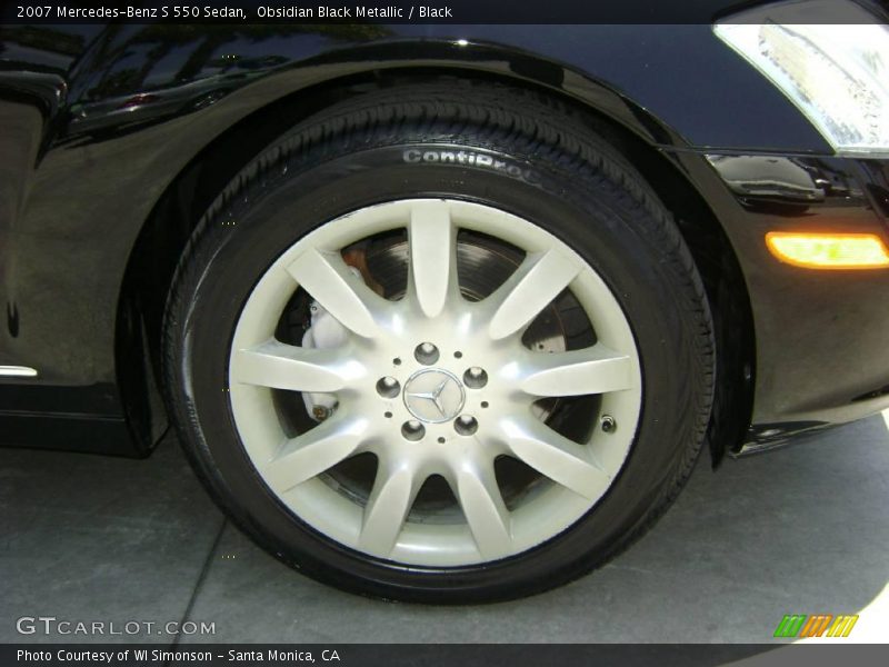 Obsidian Black Metallic / Black 2007 Mercedes-Benz S 550 Sedan