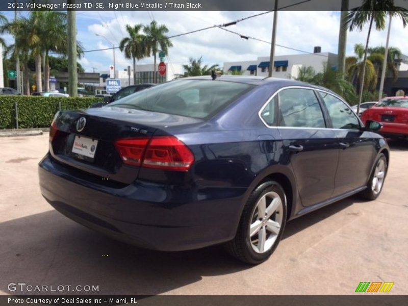 Night Blue Metallic / Titan Black 2012 Volkswagen Passat TDI SE