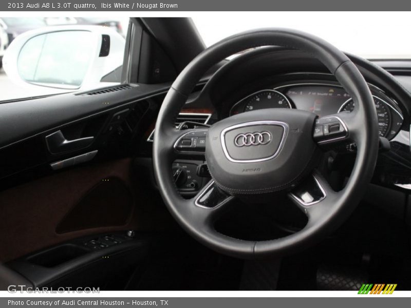 Ibis White / Nougat Brown 2013 Audi A8 L 3.0T quattro