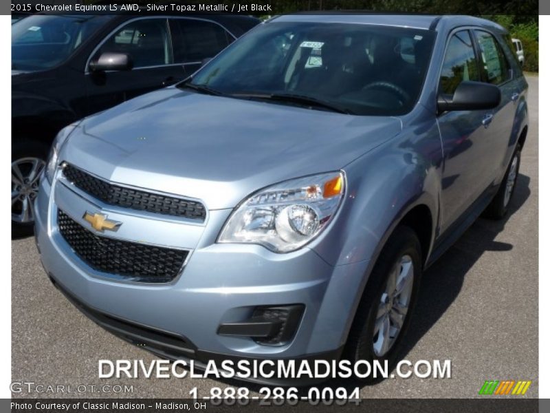 Silver Topaz Metallic / Jet Black 2015 Chevrolet Equinox LS AWD