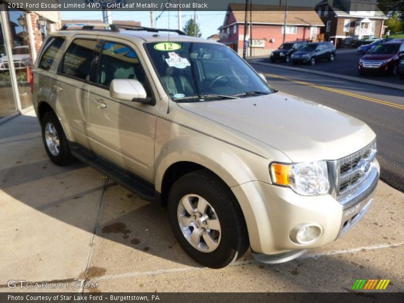 Gold Leaf Metallic / Charcoal Black 2012 Ford Escape Limited 4WD