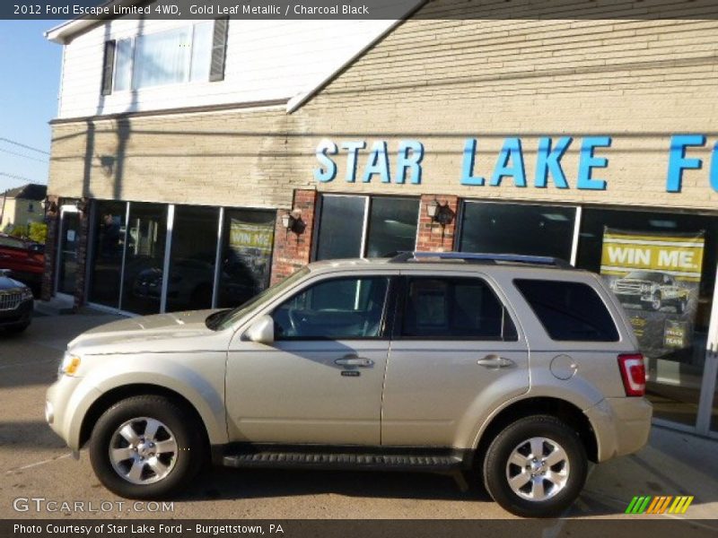 Gold Leaf Metallic / Charcoal Black 2012 Ford Escape Limited 4WD