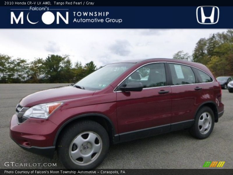 Tango Red Pearl / Gray 2010 Honda CR-V LX AWD