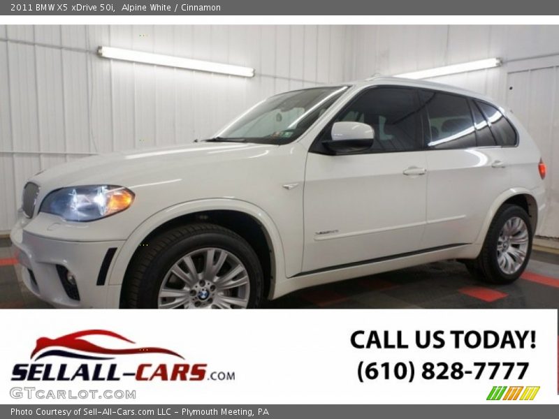 Alpine White / Cinnamon 2011 BMW X5 xDrive 50i