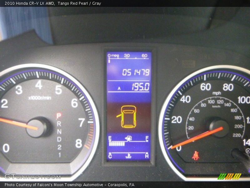 Tango Red Pearl / Gray 2010 Honda CR-V LX AWD