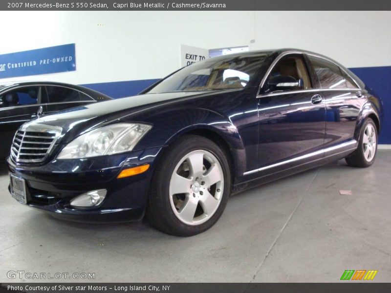 Capri Blue Metallic / Cashmere/Savanna 2007 Mercedes-Benz S 550 Sedan