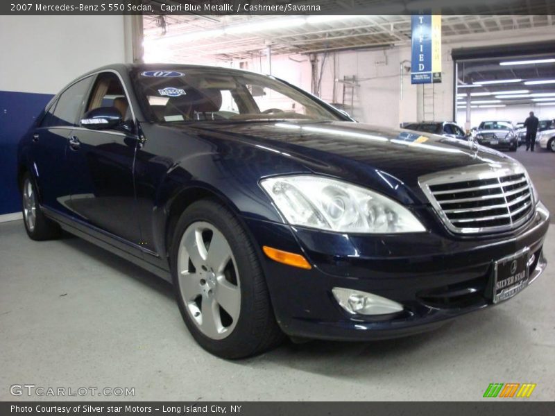 Capri Blue Metallic / Cashmere/Savanna 2007 Mercedes-Benz S 550 Sedan