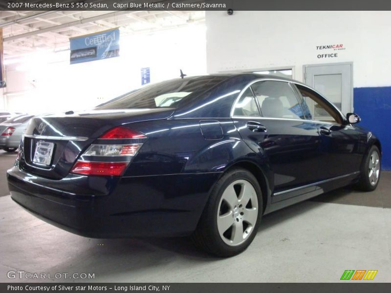 Capri Blue Metallic / Cashmere/Savanna 2007 Mercedes-Benz S 550 Sedan