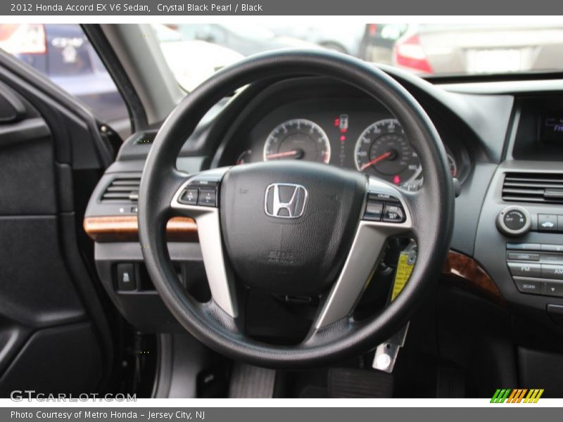 Crystal Black Pearl / Black 2012 Honda Accord EX V6 Sedan