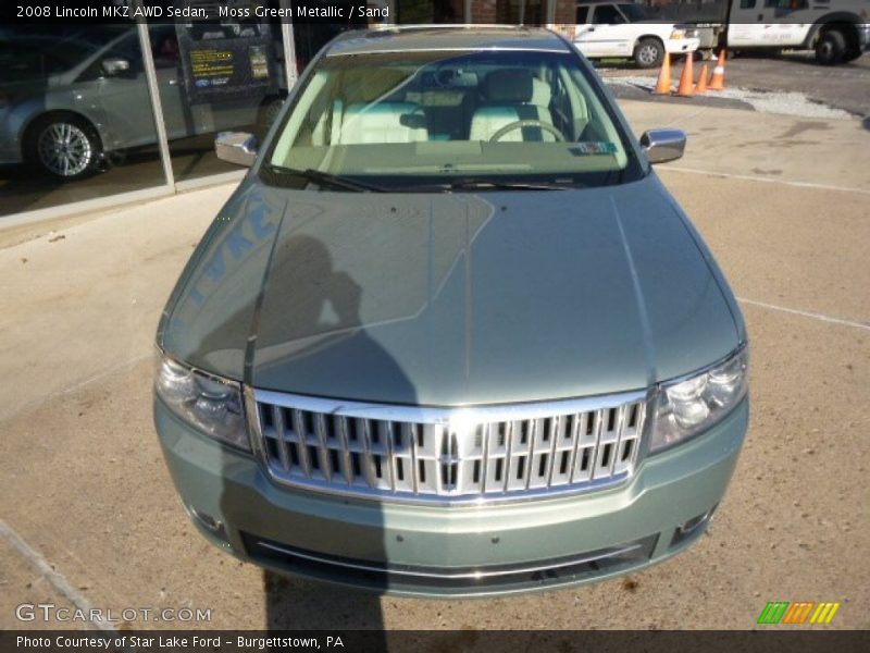 Moss Green Metallic / Sand 2008 Lincoln MKZ AWD Sedan