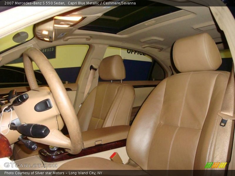 Capri Blue Metallic / Cashmere/Savanna 2007 Mercedes-Benz S 550 Sedan