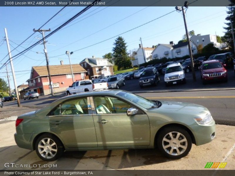 Moss Green Metallic / Sand 2008 Lincoln MKZ AWD Sedan