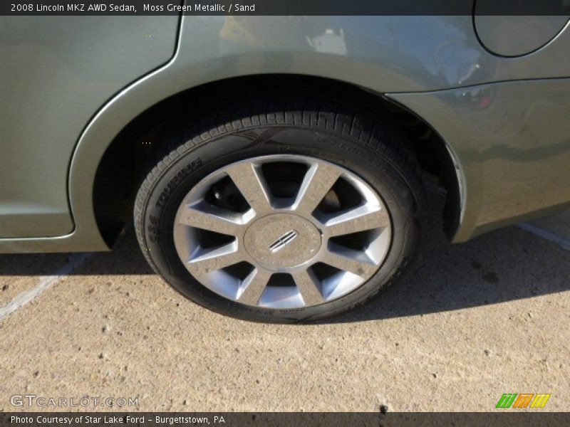 Moss Green Metallic / Sand 2008 Lincoln MKZ AWD Sedan