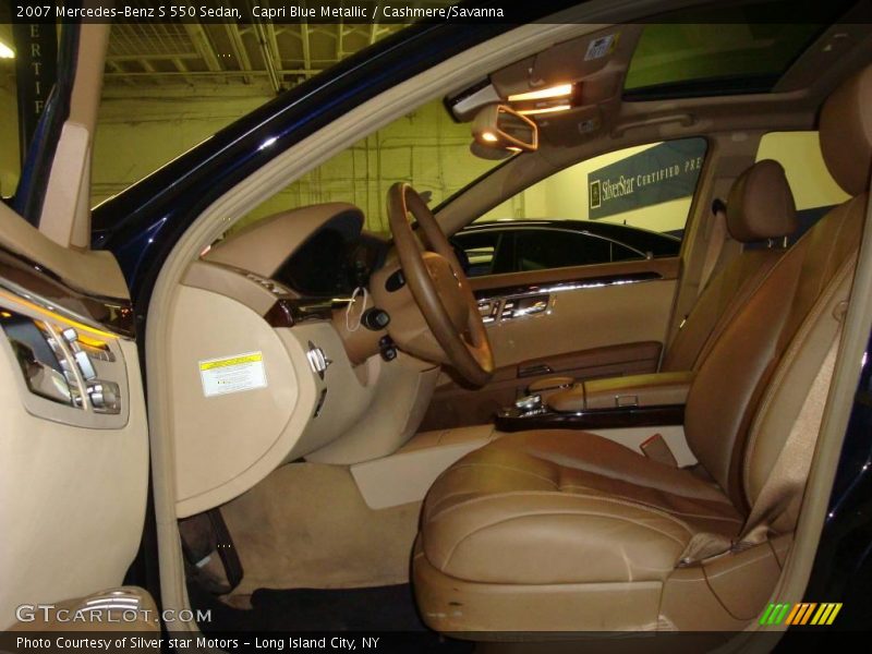 Capri Blue Metallic / Cashmere/Savanna 2007 Mercedes-Benz S 550 Sedan
