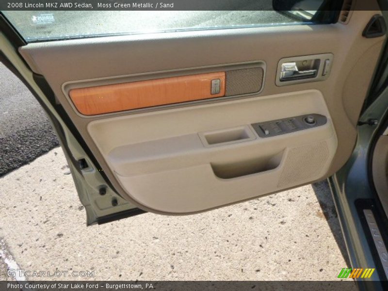 Moss Green Metallic / Sand 2008 Lincoln MKZ AWD Sedan
